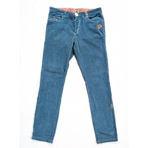 ABK Urban Yoda Velvet Pants Mens Large Blue Corduroy Outdoors Petrol Marine